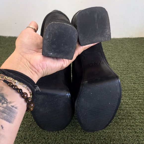 Zara Black Platform Block Heeled Ankle Suede Boots 7136 001 040 Size 39EU/8.5 US - Picture 10 of 11